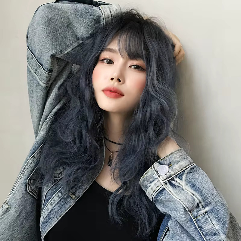 7JHH WIGS Wasserwellen-Perücke, Blau, Synthetisch, Damen - Bild 2