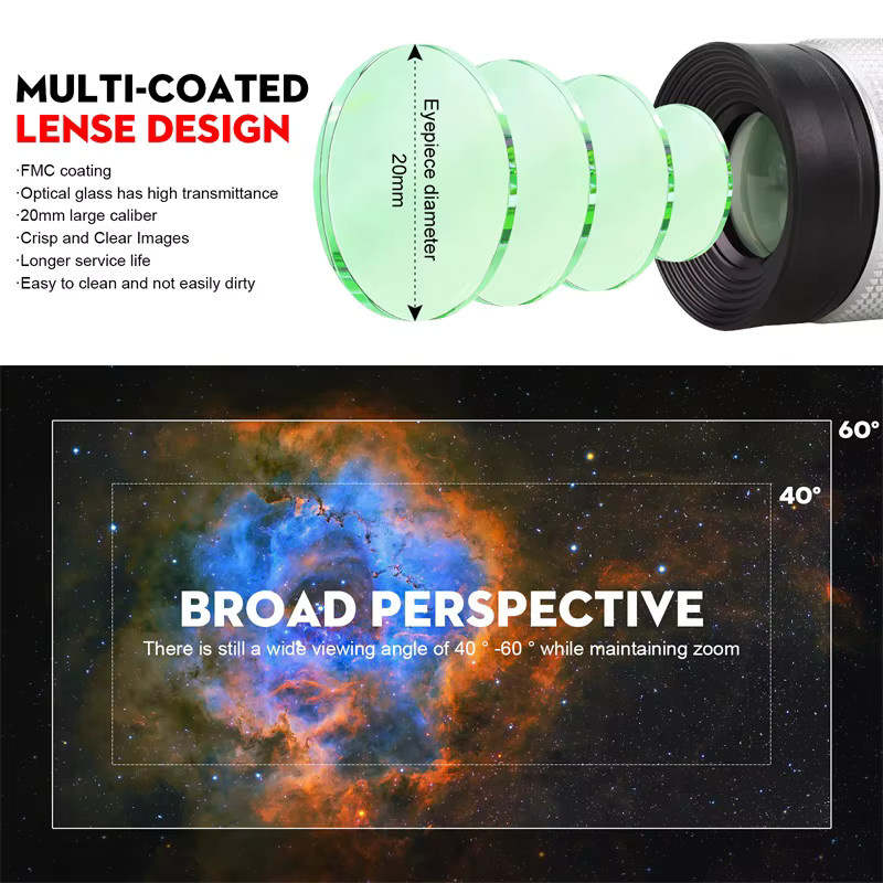 Datyson Teleskop-Zoom-Okular in Schwarz mit 8 mm bis 24 mm Zoom für 1,25 Zoll Teleskope - Bild 6