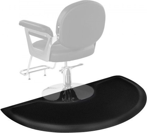 VEVOR Salonmatte für Friseure, halbrunde Anti-Ermüdungsmatte mit rundem Ausschnitt, Schwarz, B/T: 152 x 91 cm, Höhe: 1,3 cm - Bild 1