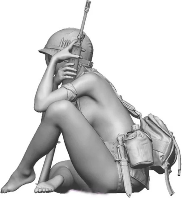 ZKBOZK Soldatenfrau Mädchen, Resin-Modellfigur, Militär, unmontierter und unbemalter Bausatz - Bild 1