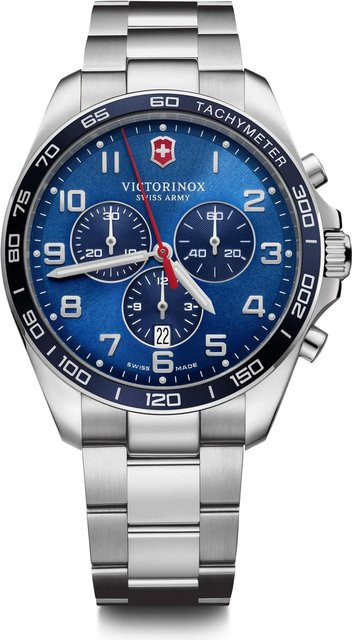 Victorinox Chronograph, Edelstahl, Blau, Tachymeter, Herren - Bild 1