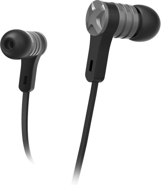 Hama In-Ear Kopfhörer Intense mit Mikrofon und Flachbandkabel in Schwarz - Bild 1