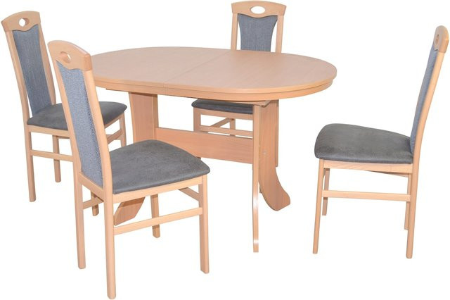 Essgruppe Hanna von möbel direkt online, 5-teilig aus Massivholz Buche, lackiert - Bild 1
