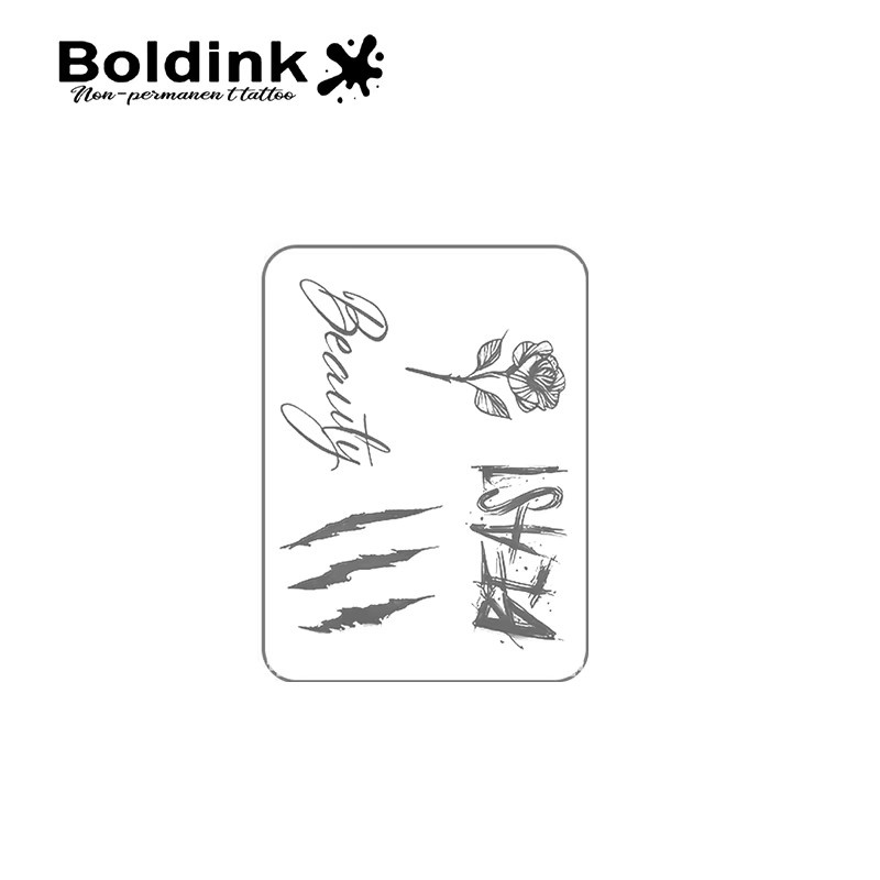 Boldink Semi-permanentes Tattoo, Blumen, Unisex - Bild 3