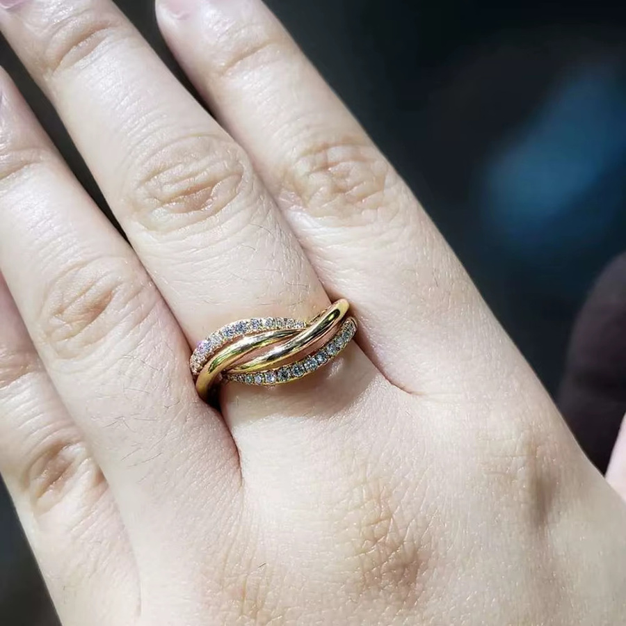 Huitan Ring, Gold, Zirkonia, Damen - Bild 2