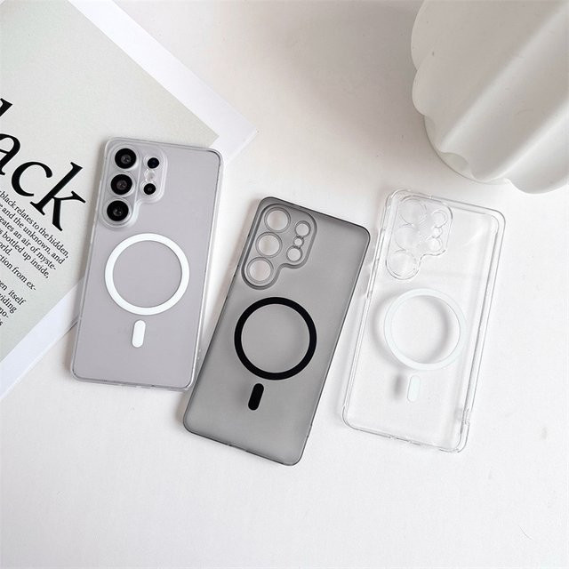 Transparente magnetische Stoßfeste Handyhülle für Samsung Galaxy S26 S25 S24 S23 S22 Plus Ultra Android Phone Case - Bild 1