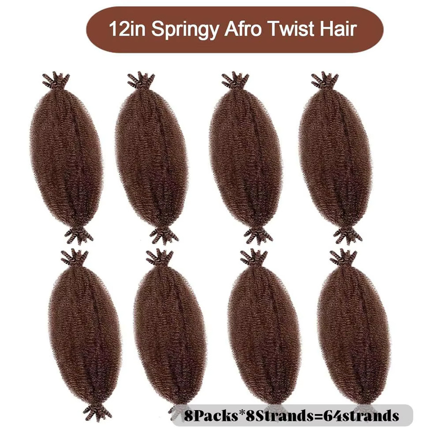 Refeeny Afro Twist Haarverlängerungen, Marley Twist Braids, 12 Zoll, Damen - Bild 5