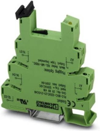 Phoenix Contact PLC-BSC-230UC/21-21 Relaissockel für REL-MR-110DC/21-21AU und REL-MR-110DC/21-21, 10 Stück, grün - Bild 1