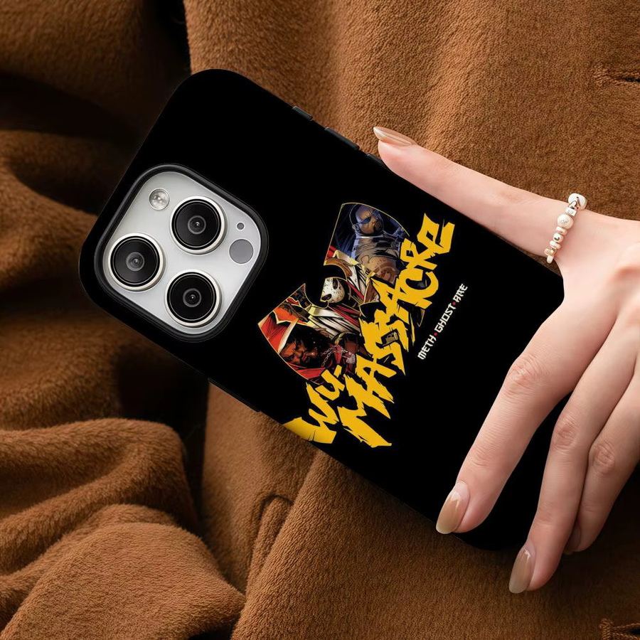 W-Wu T-Tang Clan22 Handyhülle für iPhone 17 16 15 14 13 12 Pro Max Plus glänzende HD-Doppelschicht-Flüssigkeitshartschale in Schwarz oder Weiß - Bild 4