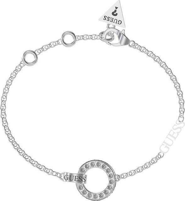 Guess Armband, Edelstahl, Silber, Kristall, Zirkonia, Damen - Bild 1