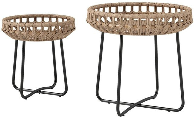 Outsunny Polyrattan Beistelltisch modern braun B/H/T: 56 x 55 x 56 cm - Bild 1