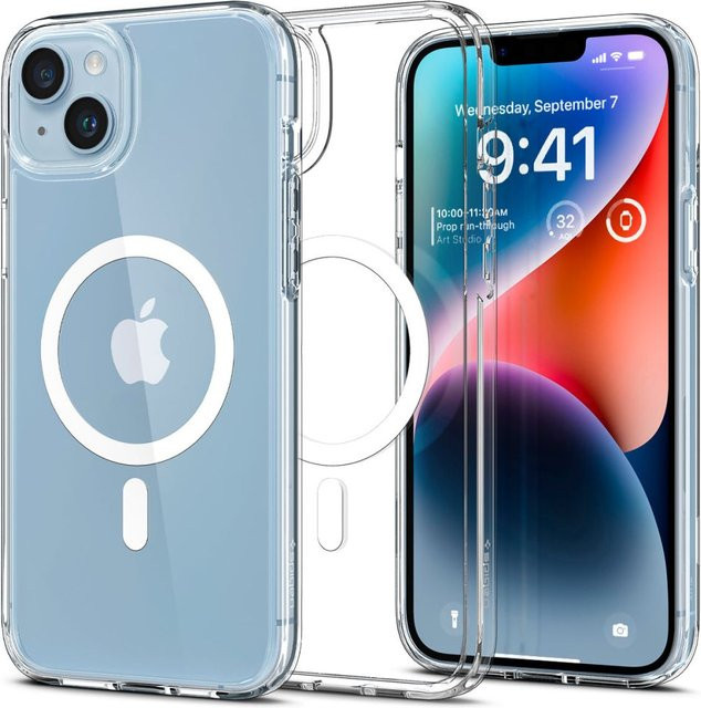 Spigen Ultra Hybrid MagSafe Schutzhülle für Apple iPhone 14 in Weiß und Transparent - Bild 1