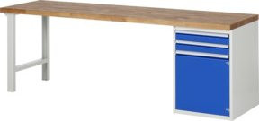 Rau Werkbank 7503A1 in Multicolour mit 2 Schubladen und 1 Tür, B: 250 cm, T: 70 cm, H: 89 cm - Bild 1