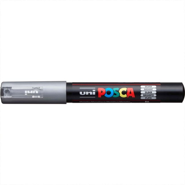 POSCA Marker PC-1MC Silber Permanent Pigmentmarker 0,7-1mm - Bild 2
