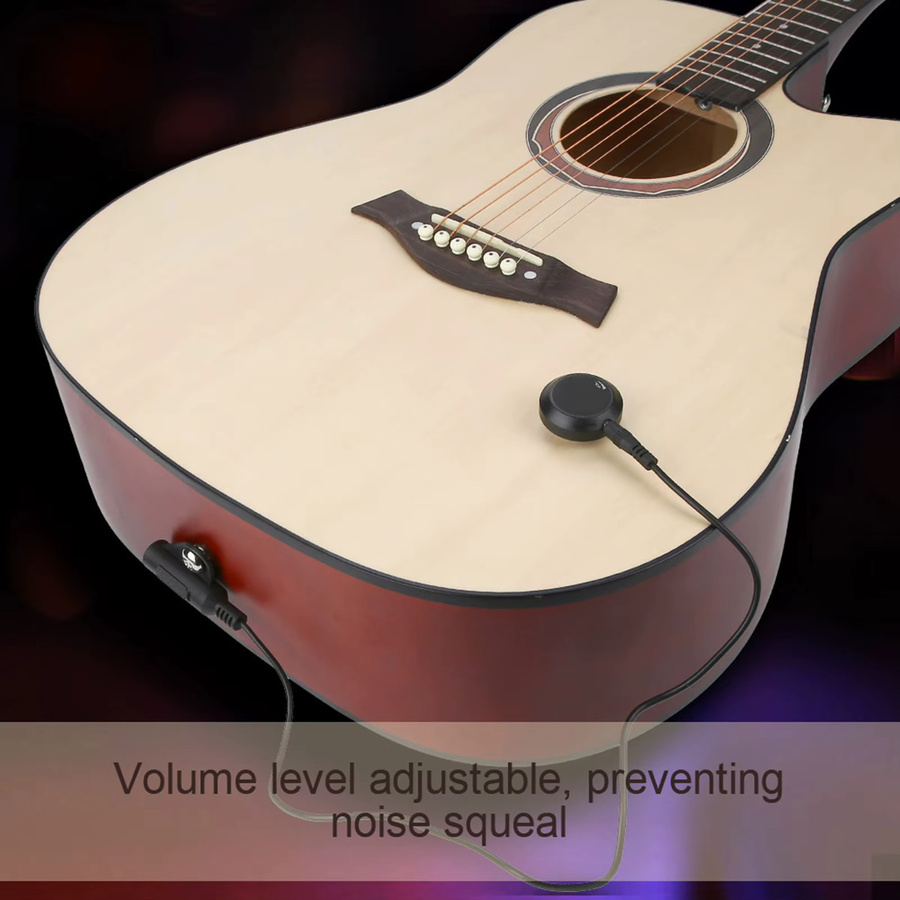 Swan Mini Piezo Kontakt Mikrofon Pickup Wandler für Akustische Gitarre, Violine und Ukulele in Schwarz - Bild 4