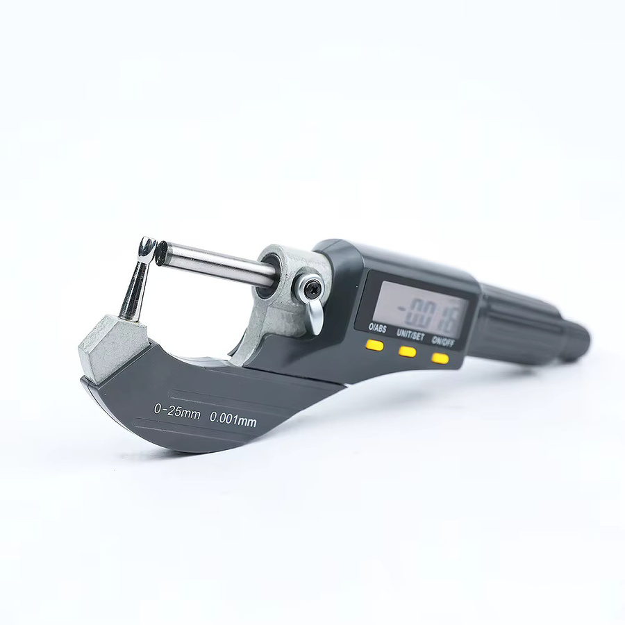 ETOPOO Elektronisches Mikrometer zur Messung der Rohrwandstärke mit 0-25mm Messbereich und sphärischer Messspitze - Bild 3