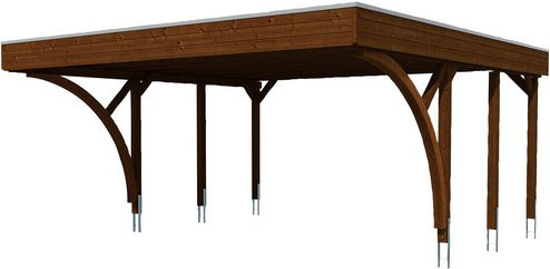 SKANHOLZ Carport Friesland Set 8, braun, B/T: 557 x 555 cm, Höhe: 254 cm - Bild 1