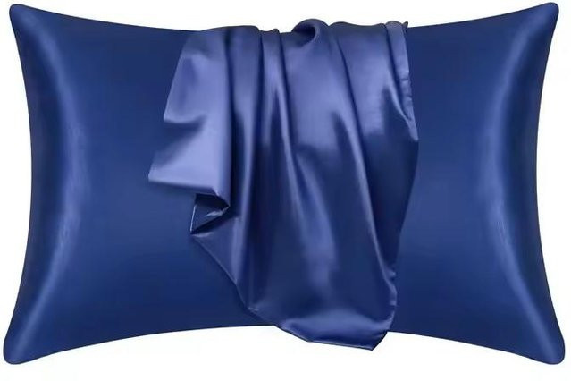 JMG Clothing Kissenbezug aus 100% natürlicher Maulbeerseide, Blau, B/H: 51 x 66 cm - Bild 1