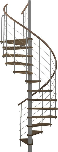 Minka Spindeltreppe Venezia in Walnuss mit Stahlkonstruktion für eine Raumhöhe bis 309 cm - Bild 1