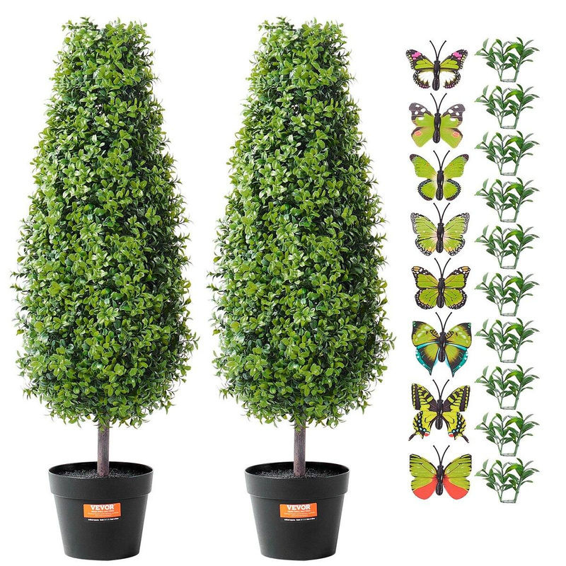 2er-Pack Künstlicher Buchsbaum Formschnittbaum von Buying Solutions, MB in Grün, Topfpflanze aus Kunststoff und Metall, Höhe: 91,4 cm - Bild 9
