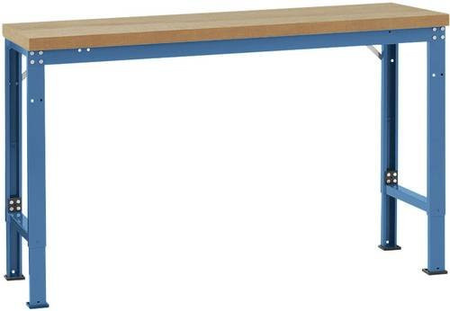Manuflex Werkbank Profi Spezial mit Kunststoff Tischplatte in Blau, B/T/H: 200 x 70 x 60 cm - Bild 1