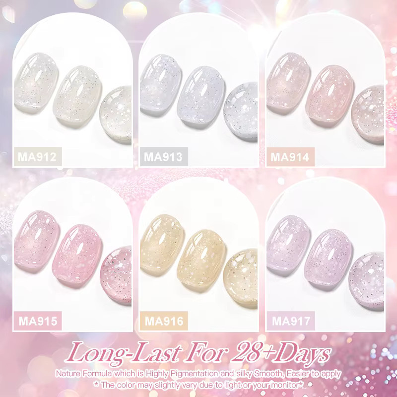 MEET ACROSS Gummi-Basisgel, Nude Pink Schneeweiß, Glänzend, 7 ml - Bild 2
