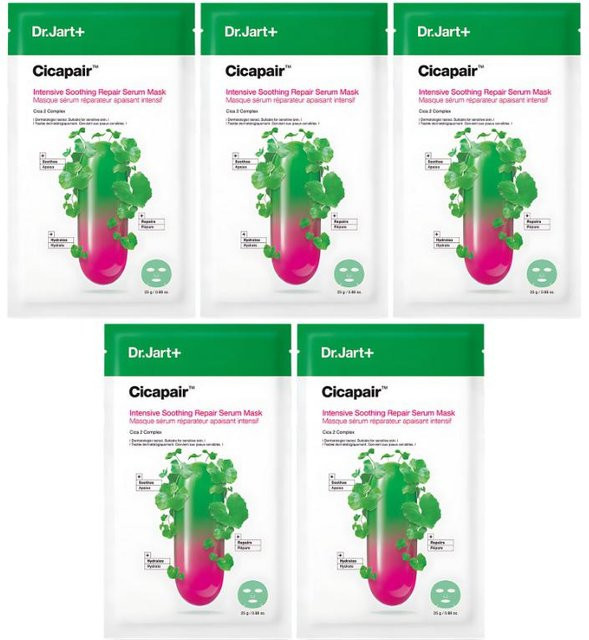 DR. Jart+ Cicapair Intensiv Beruhigendes Repair Serum Masken Set, 5 Stück, mit Niacinamid - Bild 1