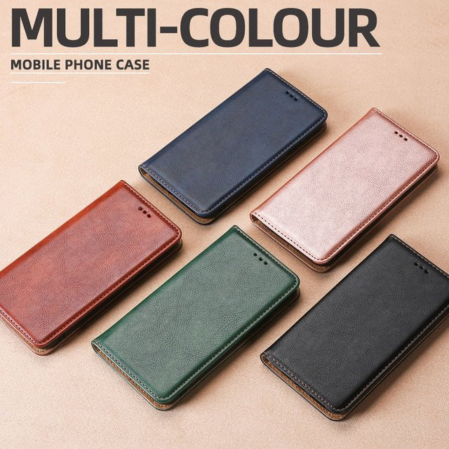 Leder-Flip-Handyhülle für Samsung Galaxy A57 A37 A27 A17 A07 A56 A36 A26 A16 A06 A55 A35 A15 A54 A34 mit magnetischer Abdeckung in Grün - Bild 1