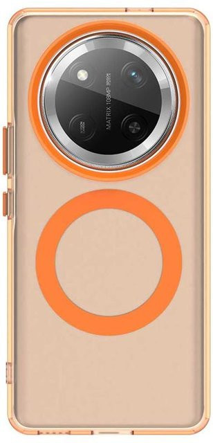 Magnetische Schutzhülle für Honor Magic7 Lite und Honor X9c in Orange mit matter Bumper-Optik - Bild 1