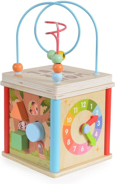 Moni Motorikwürfel 1003, Sortierwürfel, Holz, bunt, ab 1,5 Jahre - Bild 1