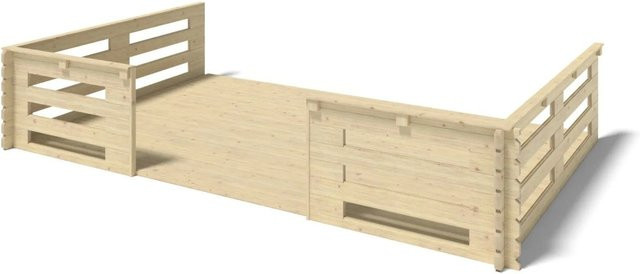 Altanka Veranda zum Gartenhaus DOM616 in Holzoptik, B/T: 5 x 3 m - Bild 1