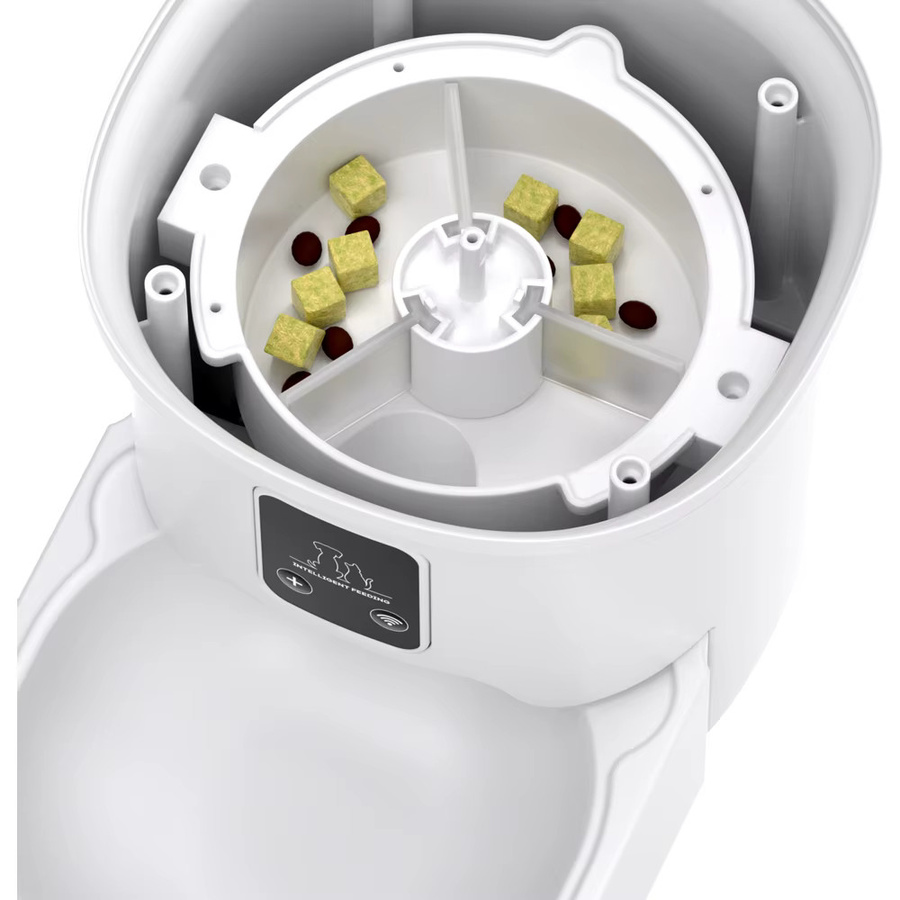 ZYfeeder Smart Cat Feeder mit WiFi und Tuya App, 4L Kapazität, zeitgesteuerte und quantitative Fütterung, Weiß - Bild 3