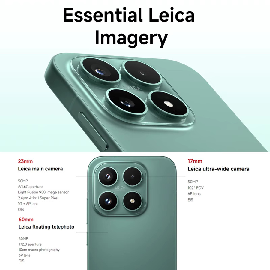 Xiaomi 17 Smartphone Globale Version in Schwarz mit 6,3 Zoll OLED-Display, Snapdragon 8 Elite Gen 5 Prozessor, 50MP Leica-Kamera und 6330mAh Akku - Bild 5