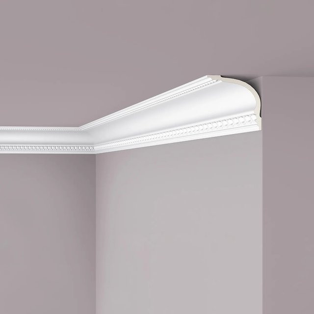 NMC Z6 ARSTYL Eckleiste Zierleiste Stuckleiste aus Polyurethan Hartschaum, Weiß, B/H: 12,4 x 12,4 cm, Länge: 200 cm - Bild 1