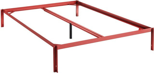 HAY Connect Bed aus Metall in Rot im Industrial Design, pulverbeschichtet - Bild 1