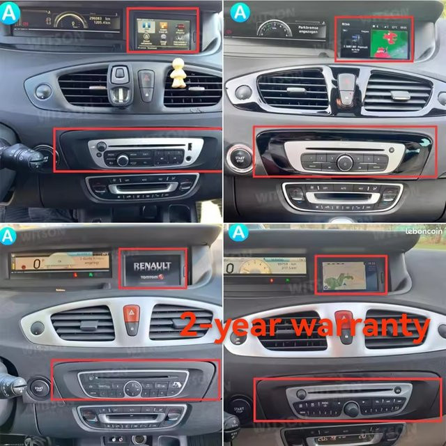AVGOTOP 7 Zoll OEM Multimedia-Player mit GPS und CarPlay für Renault Grand Scénic III, Schwarz - Bild 1