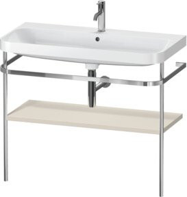 Duravit Möbelwaschtisch-Kombi Happy D.2 Plus in Weiß Tau matt mit Konsole und 1 Waschloch, B/T: 97,5 x 49 cm - Bild 1