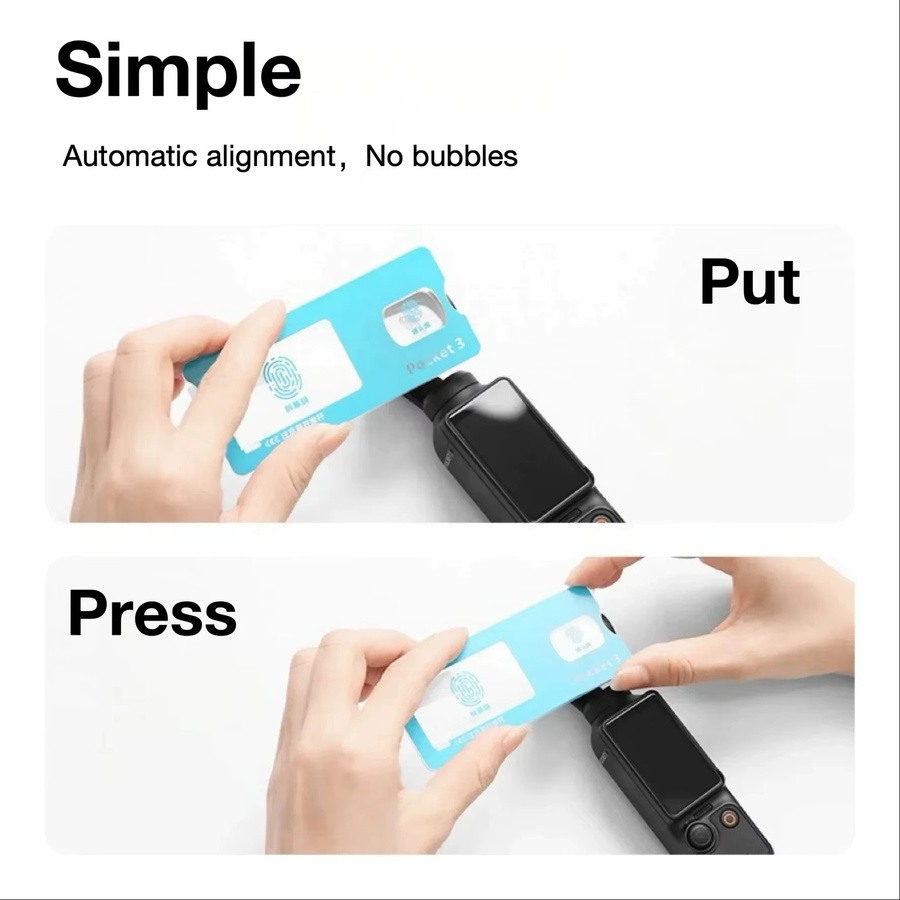 DJI OSMO Pocket 3 und Pocket 2 Displayschutzfolie aus gehärtetem Glas mit AR-Beschichtung, transparent und blendfrei - Bild 2