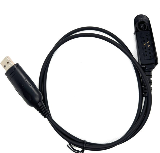 Motorola USB-Programmierkabel Datenkabel in Schwarz für Funkgeräte HT750 HT1250 PRO5150 GP328 GP340 GP380 GP640 GP680 GP960 1280 PR860 MTX850 PTX760 mit USB-A Anschluss - Bild 1