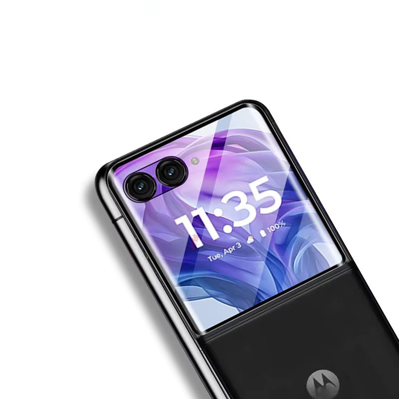 Motorola Moto Razr 50 Ultra 50s Razr+ 2024 Razr50 3D gebogene Displayschutzfolie aus gehärtetem Glas, transparent, Vollabdeckung - Bild 5