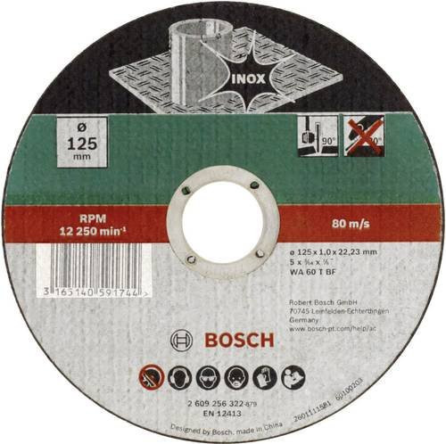 Bosch Trennscheibe gerade für Edelstahl und Metall, Durchmesser: 125 mm - Bild 1