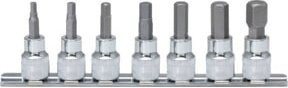 KS Tools CHROMEplus Bit-Stecknuss-Satz Innensechskant 1/4 Zoll, 7-teilig, Silber - Bild 1