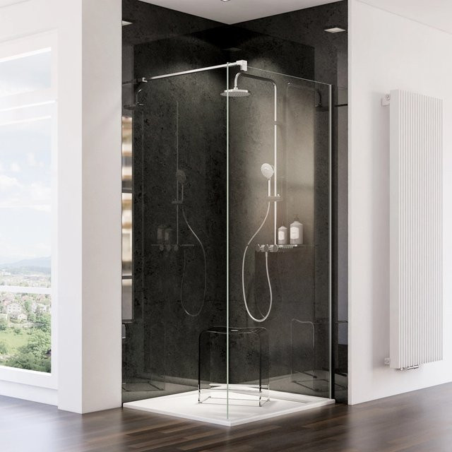Schulte ExpressPlus DecoDesign Duschrückwand in Anthrazit Grau B/H: 100 x 255 cm - Bild 1