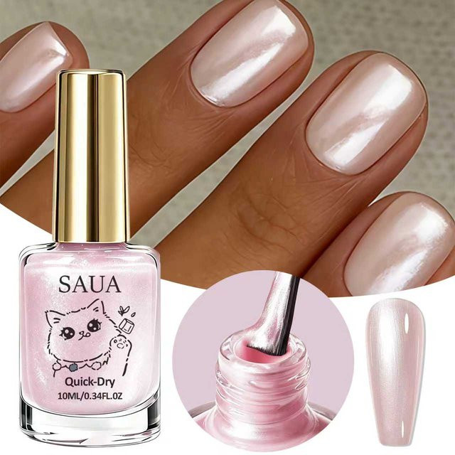 SAUA Nagellack, Rosa, Schimmernd - Bild 1