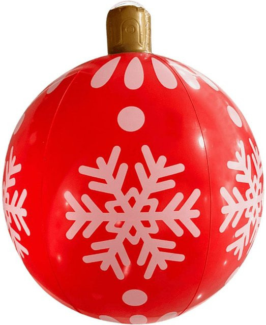 Aufblasbare Weihnachtskugel von Shunmaii in Rot für die Outdoor-Dekoration, Durchmesser: 60 cm - Bild 1