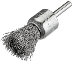 Osborn Pinselbürste D30 mit gewelltem rostfreiem Stahldraht in Silber, Schaft 6 mm, Drahtstärke 0,30 mm T25 - Bild 1