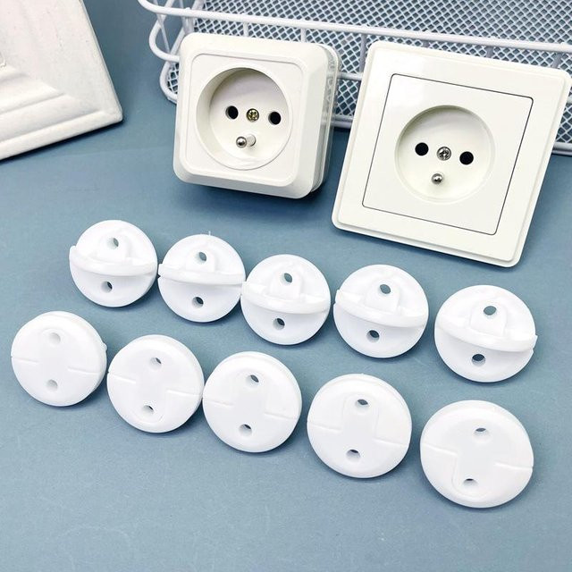 Elberta Elektrische Steckdosenschutzhülle Twist Lock in Weiß zum Schutz vor Stromschlägen für Babys und Kinder - Bild 1
