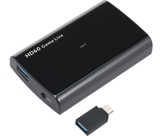 ezcap 266 HD-Videospiel-Capture-Box für Live-Video, 1080P Videoeingang und -ausgang, Schwarz - Bild 1