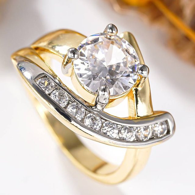 Huitan Ring, Bicolor, Zirkonia, Damen - Bild 1