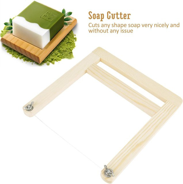 DIYelecs Seifenschneider und Wachssäge aus Holz in Beige als Handarbeitswerkzeug zum Schneiden von Seife und Kerzenwachs - Bild 1